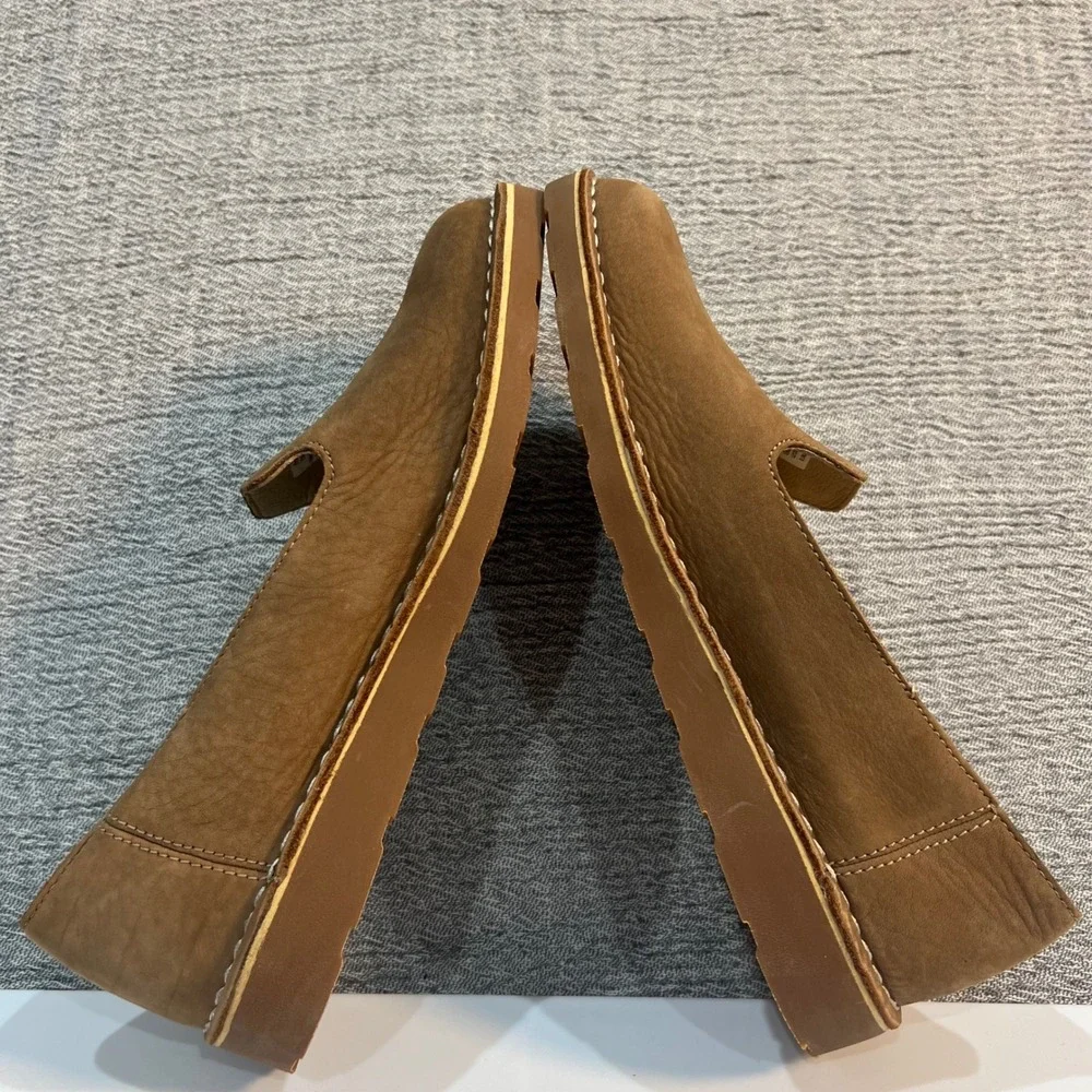 LL Bean Stonington Slip On Suede Loafer Shoes Womens 10 Brown Comfort Casual - Picture 4 of 10